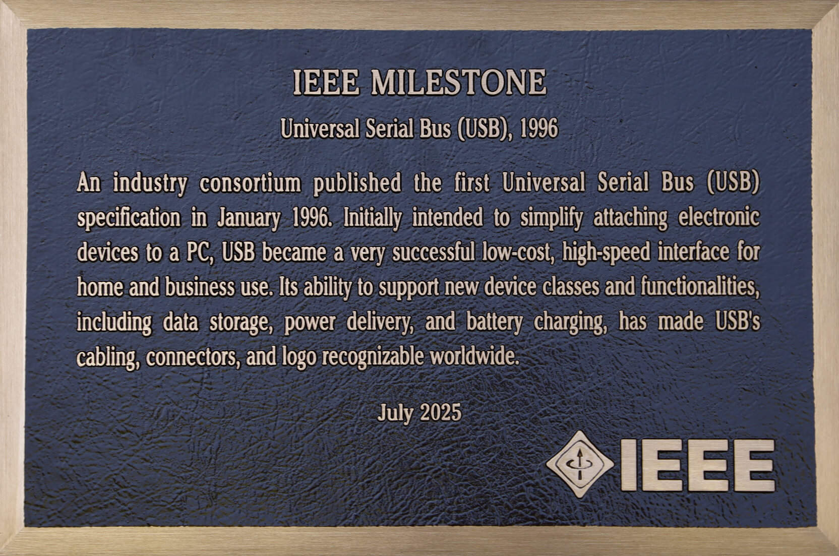USB IEEE Milestone Plaque